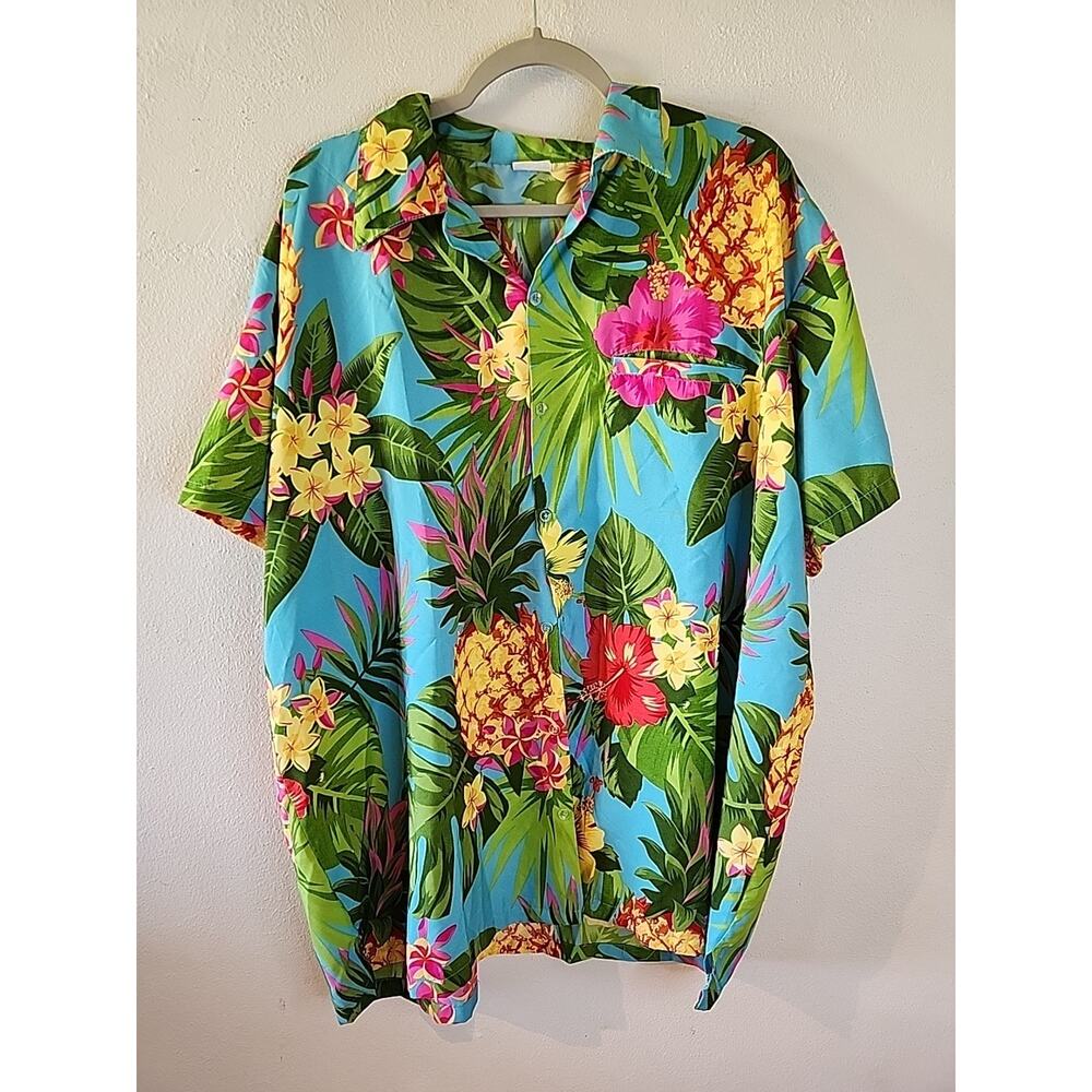 Vintage King Kameha Hawaiian Shirt XXL Colorful Floral Button Up Aloha